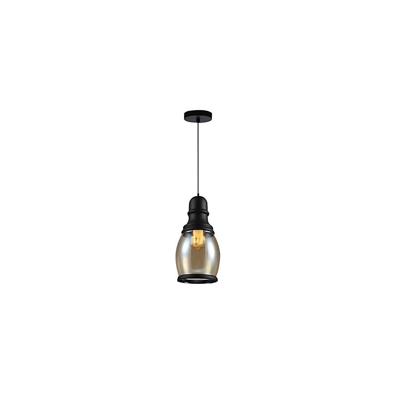 Retro osvetlenie Loft Lights Sklenené závesné svietidlo