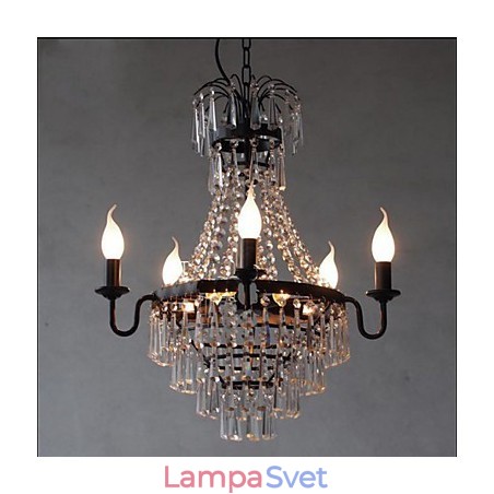 Americká country retro sviečková krištáľová lampa Americká country retro sviečková krištáľová lampa