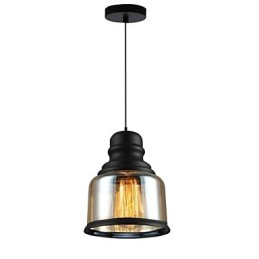 Retro osvetlenie Loft Lights Sklenené závesné svietidlo