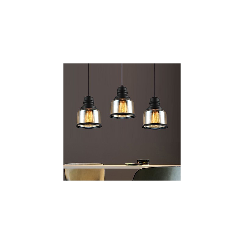 Retro osvetlenie Loft Lights Sklenené závesné svietidlo