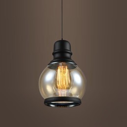 Retro osvetlenie Loft Lights Sklenené závesné svietidlo