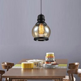 Retro osvetlenie Loft Lights Sklenené závesné svietidlo