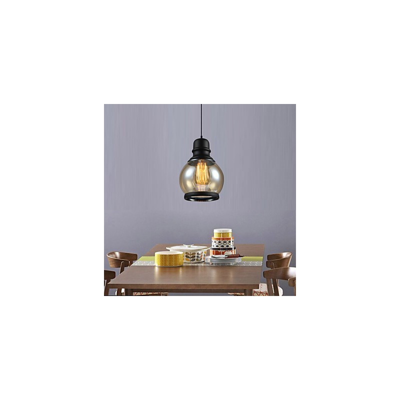 Retro osvetlenie Loft Lights Sklenené závesné svietidlo