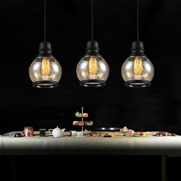 Retro osvetlenie Loft Lights Sklenené závesné svietidlo