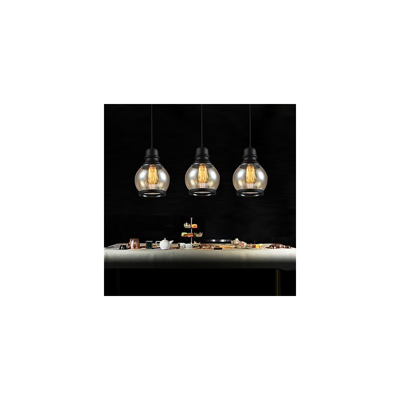 Retro osvetlenie Loft Lights Sklenené závesné svietidlo
