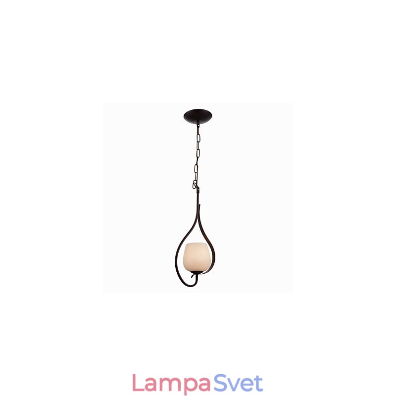 Závesné svietidlo na maľovanie železa so skleneným tienidlom Klasická osvetľovacia lampa s 1 hlavou