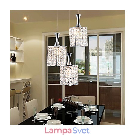 3 svetlá Kovový rám K9 Crystal Luster Droplight Send Žiarovka 3 svetlá Kovový rám K9 Crystal Luster Droplight Send Žiarovka