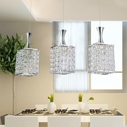 3 svetlá Kovový rám K9 Crystal Luster Droplight Send Žiarovka