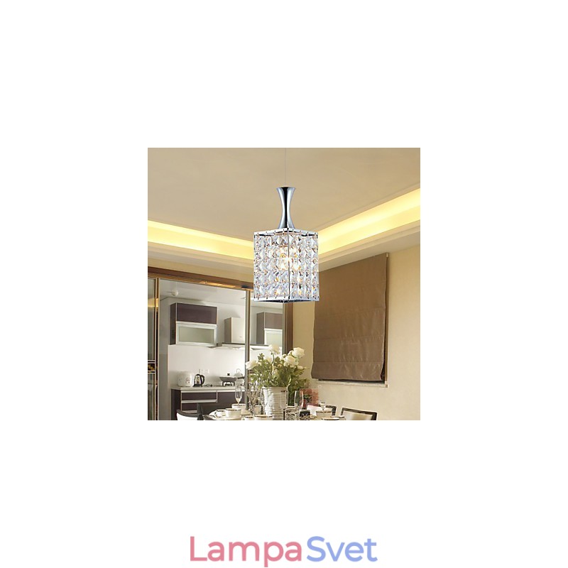 3 svetlá Kovový rám K9 Crystal Luster Droplight Send Žiarovka