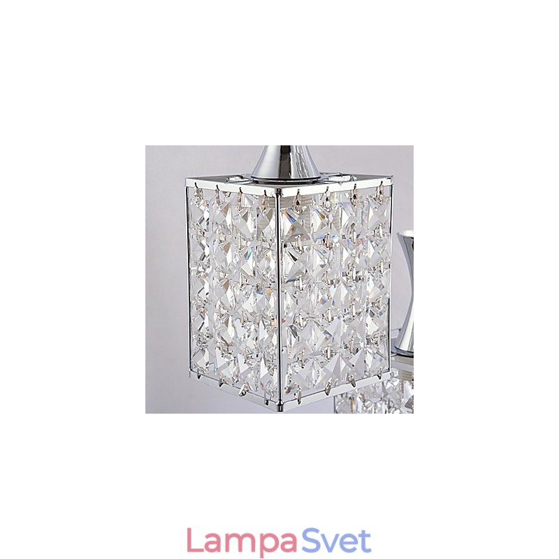 3 svetlá Kovový rám K9 Crystal Luster Droplight Send Žiarovka