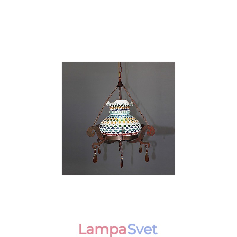 Jednomiestny pastorálny priemyselný umelecký jednomiestny vintage luster
