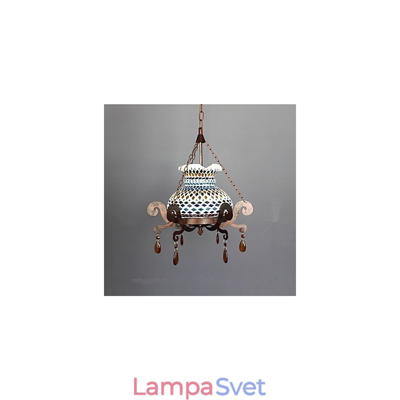 Jednomiestny pastorálny priemyselný umelecký jednomiestny vintage luster
