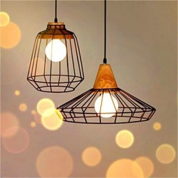 American Retro Birdcage Shape Iron Art Luster