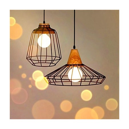 American Retro Birdcage Shape Iron Art Luster American Retro Birdcage Shape Iron Art Luster
