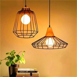 American Retro Birdcage Shape Iron Art Luster