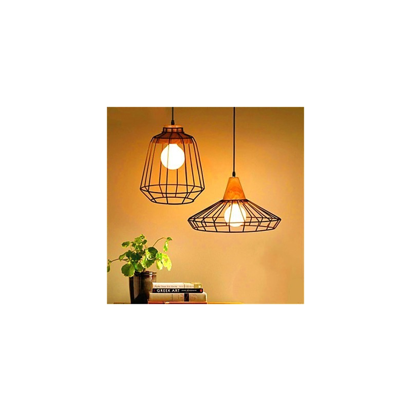 American Retro Birdcage Shape Iron Art Luster