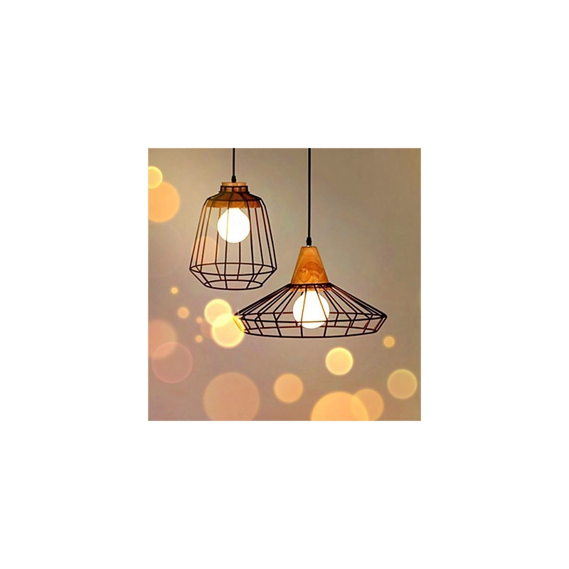 American Retro Birdcage Shape Iron Art Luster