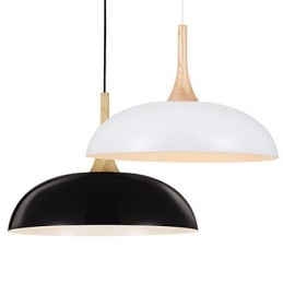 Mini umelecká závesná lampa 1 Svetlá Moderná Jednoduchosť Čiernobiela povrchová úprava Hliníkové a drevené závesné svietidlo