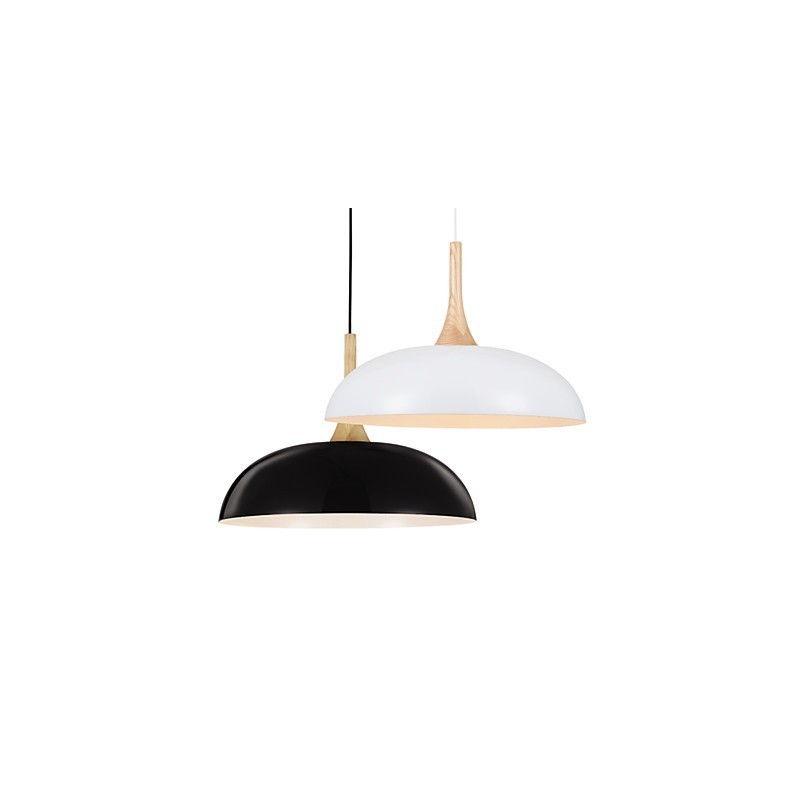 Mini umelecká závesná lampa 1 Svetlá Moderná Jednoduchosť Čiernobiela povrchová úprava Hliníkové a drevené závesné svietidlo