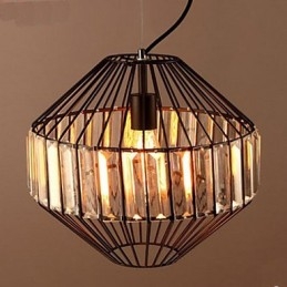 Klasický krištáľový luster z tepaného železa Birdcage