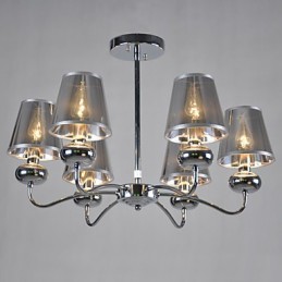 Vintage Luster 6 Light Classic Fabric Metal Paint