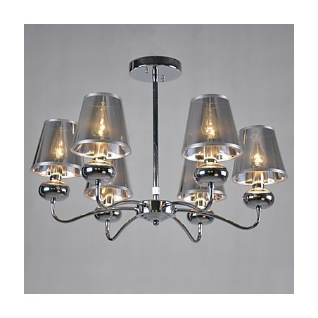 Vintage Luster 6 Light Classic Fabric Metal Paint Vintage Luster 6 Light Classic Fabric Metal Paint