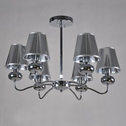 Vintage Luster 6 Light Classic Fabric Metal Paint