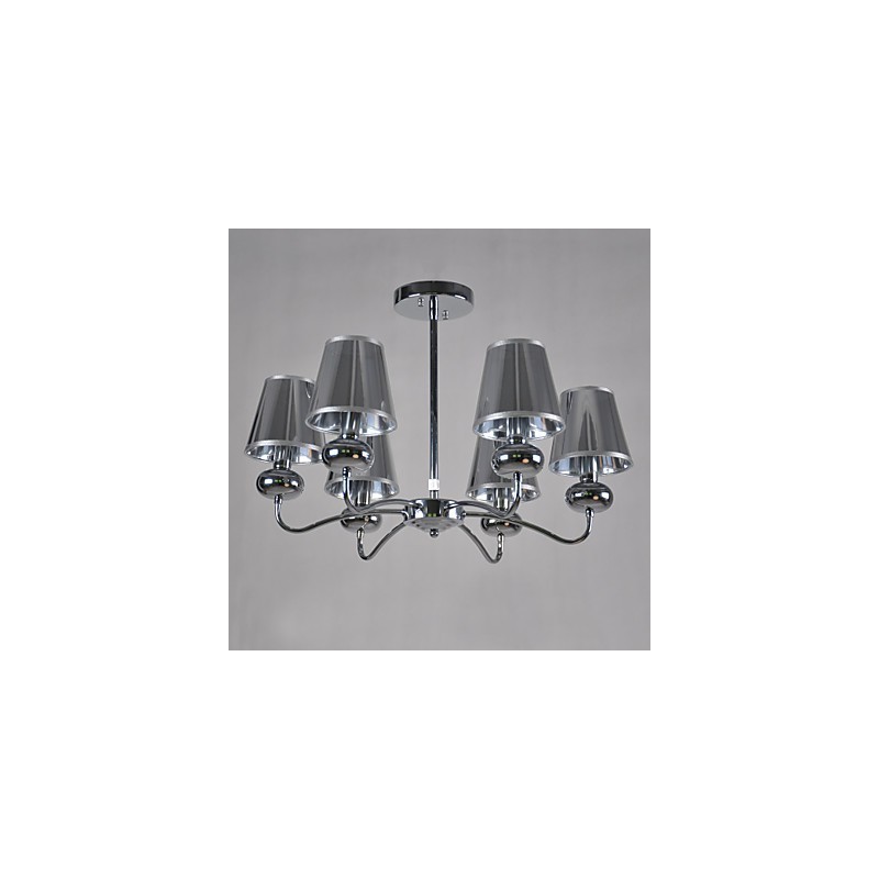 Vintage Luster 6 Light Classic Fabric Metal Paint
