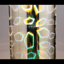 Vysnívané laserové gravírovanie Chrómovaná lampa 3 Rovná