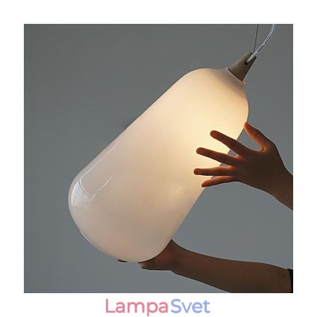 Fľaša z mliečneho bieleho skla Závesná lampa Natural Curve Fľaša z mliečneho bieleho skla Závesná lampa Natural Curve