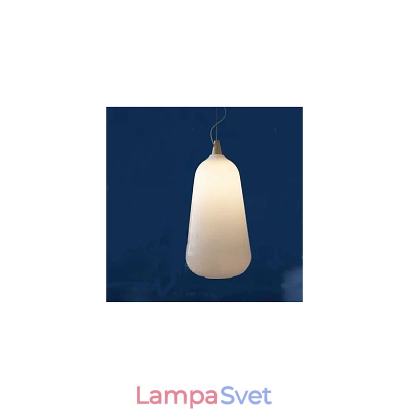 Fľaša z mliečneho bieleho skla Závesná lampa Natural Curve
