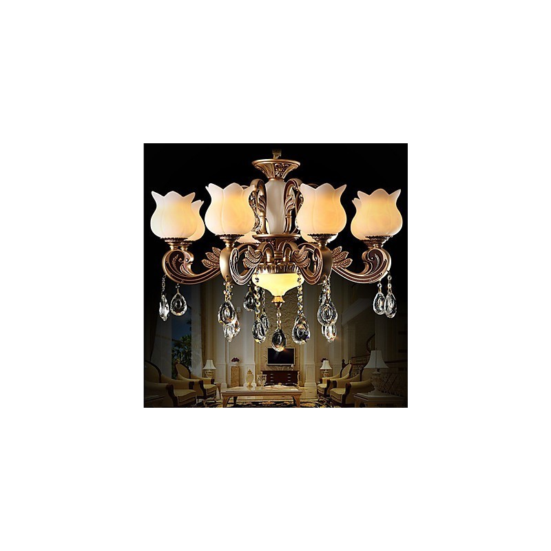 Európska krištáľová závesná lampa a luxusná lampa