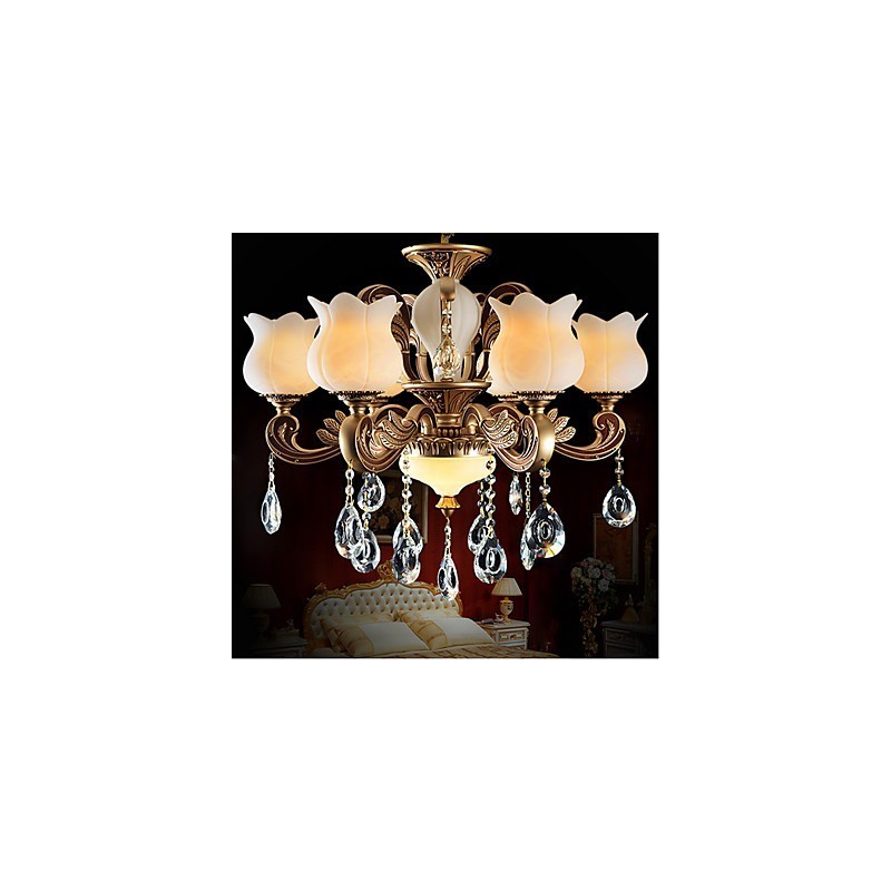 Európska krištáľová závesná lampa a luxusná lampa