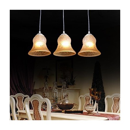 Biely prívesok so vzorom troch svetiel Sklenené tienidlo Ruka Pozlátené European Retro Classic Biely prívesok so vzorom troch svetiel Sklenené tienidlo Ruka Pozlátené European Retro Classic