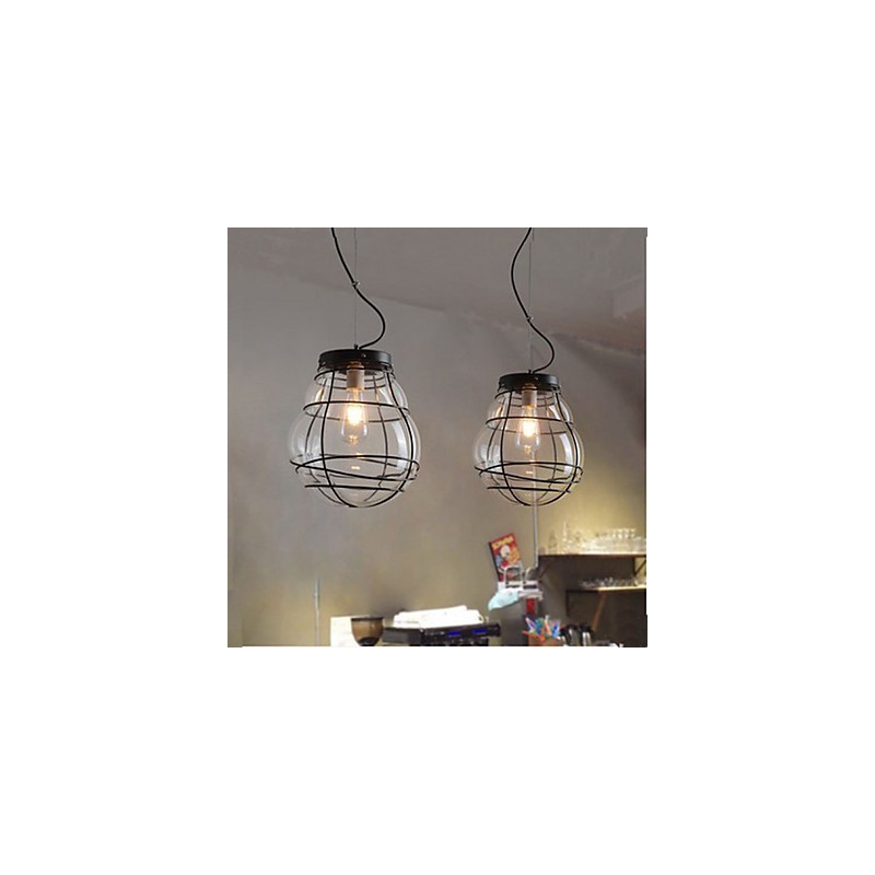 Severná Európa Jednoduchá moderná kreatívna sklenená retro závesná lampa