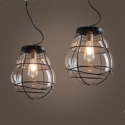 Severná Európa Jednoduchá moderná kreatívna sklenená retro závesná lampa