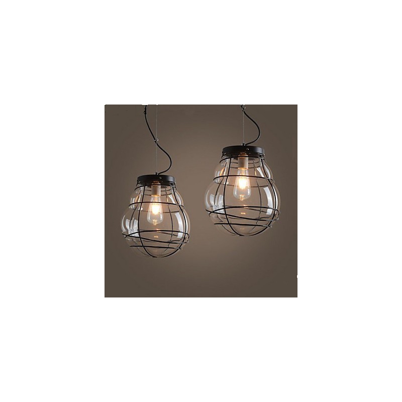 Severná Európa Jednoduchá moderná kreatívna sklenená retro závesná lampa