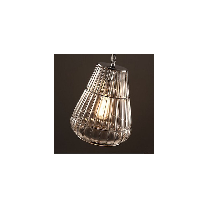Závesná sklenená lampa v americkom štýle Industrial Wind Cafe