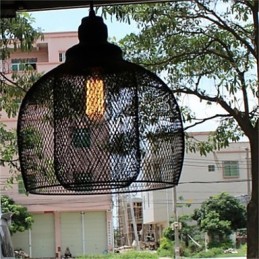 American Retro Birdcage Shape Iron Art Luster
