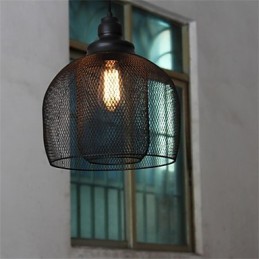 American Retro Birdcage Shape Iron Art Luster