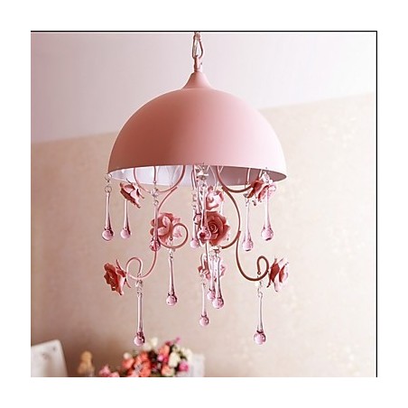Malá ružová ružová záhradná lusterová lampa Iron Princess Malá ružová ružová záhradná lusterová lampa Iron Princess