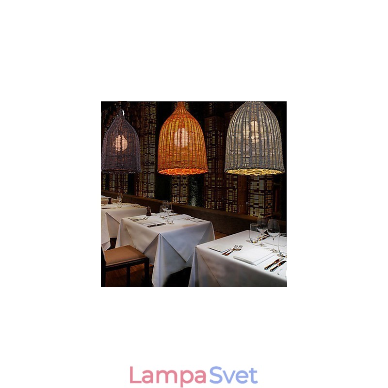 Ratanový luster Luster Creative Retro Ratanová lampa