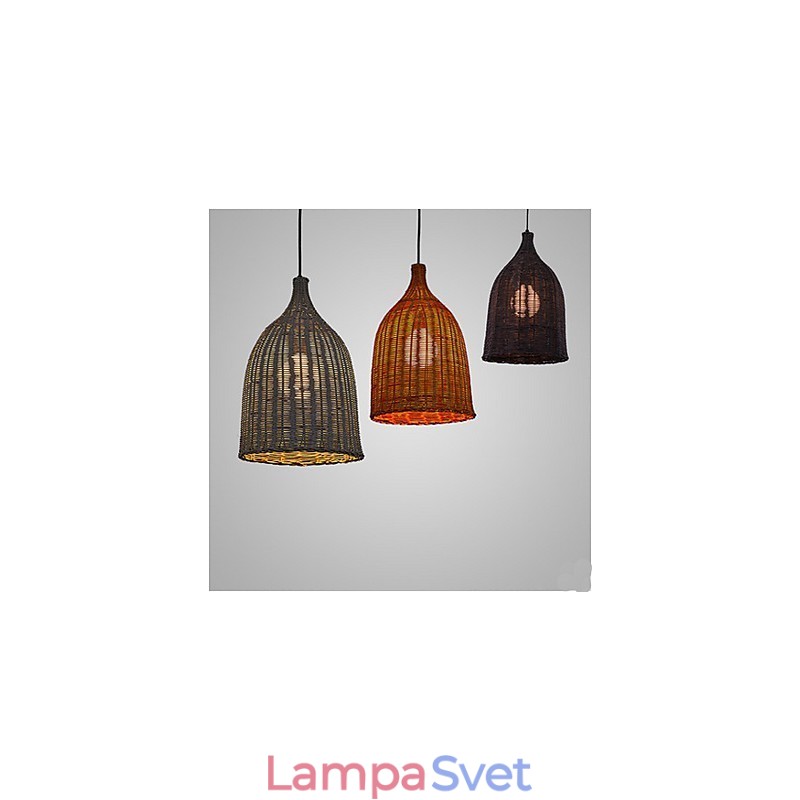 Ratanový luster Luster Creative Retro Ratanová lampa