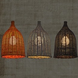 Ratanový luster Luster Creative Retro Ratanová lampa