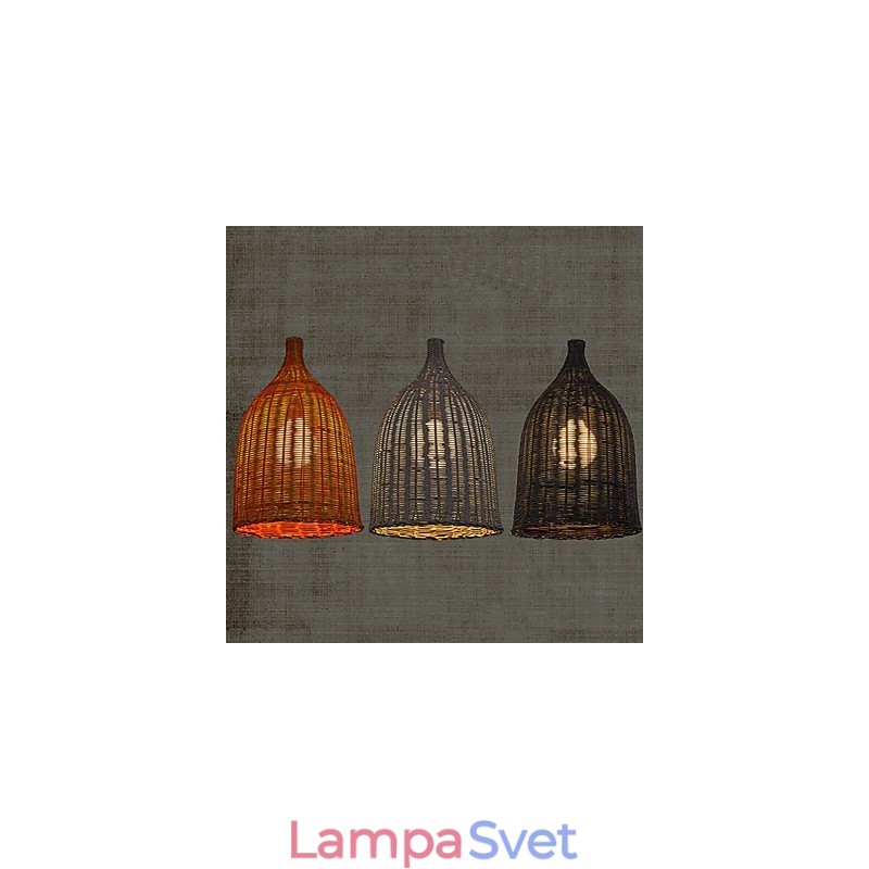 Ratanový luster Luster Creative Retro Ratanová lampa