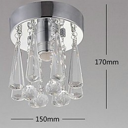 Moderné svietidlá Crystal 1 zapustené v tvare koruny