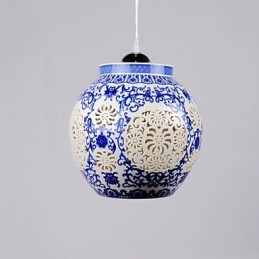 Retro keramická lampa Stairs Blue Single Head Luster Creative