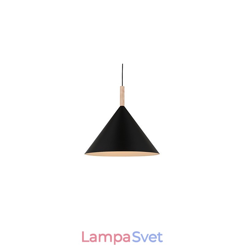 Mini umelecká kužeľová závesná lampa 1 Svetlá Mordern Jednoduchosť Finish Čiernobiela hliníková a drevená závesná lampa