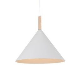 Mini umelecká kužeľová závesná lampa 1 Svetlá Mordern Jednoduchosť Finish Čiernobiela hliníková a drevená závesná lampa