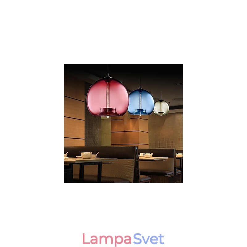 Retro kreatívna jednohlavá sklenená závesná lampa kaviareň v miske zlatej rybky